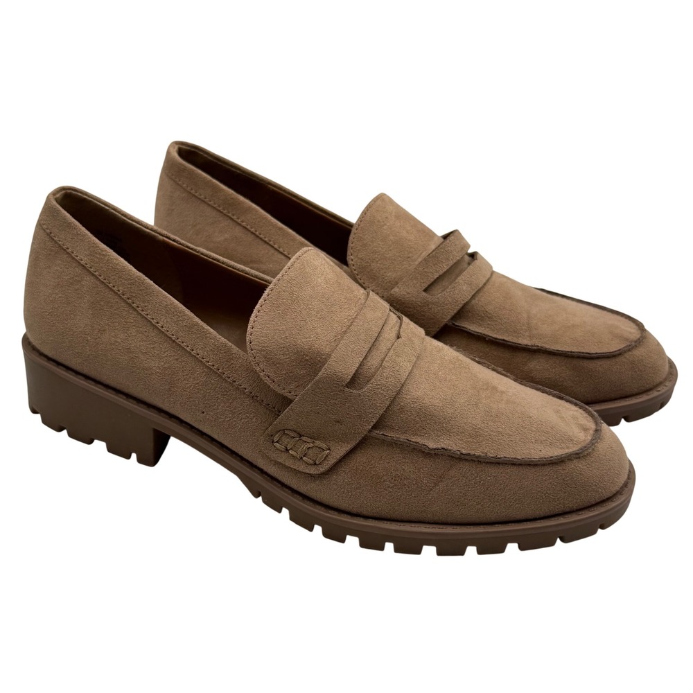 Style &‎ Co Womens Loafers Size 7.5M Y2K chunky Suede Casual Comfort Shoes